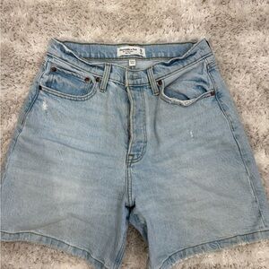 Abercrombie & Fitch Light Wash Denim Shorts